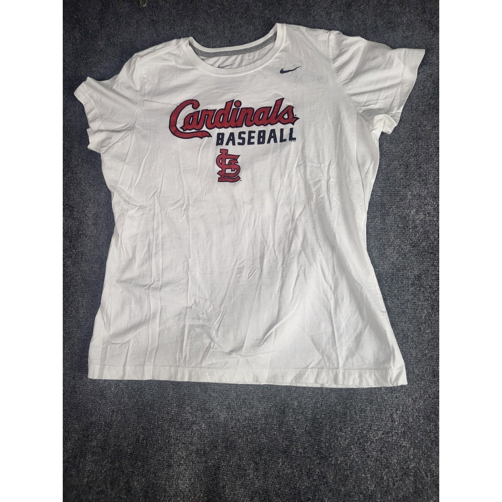 Nike St Louis Cardinals Baseball T-Shirt Mens XXL White MLB Sports Graphic Tee